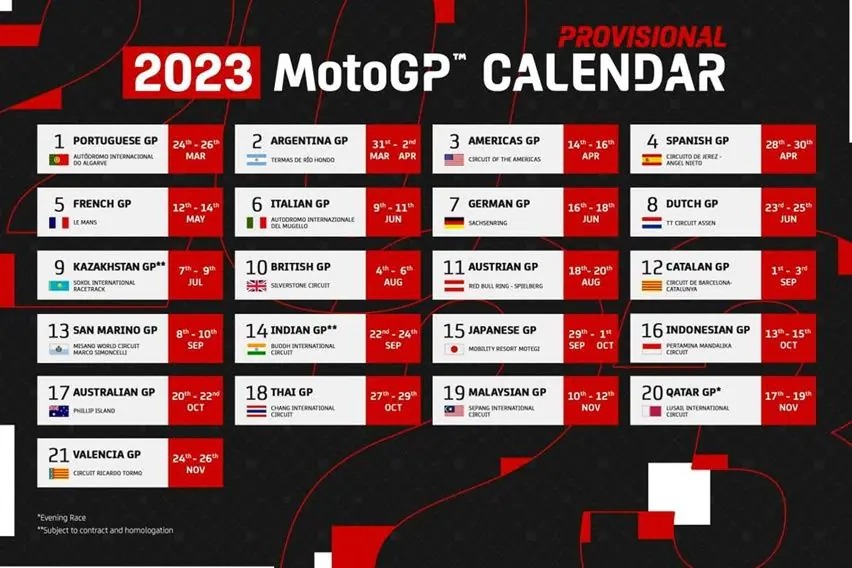 Jadwal Lengkap MotoGP 2023 Live Trans7